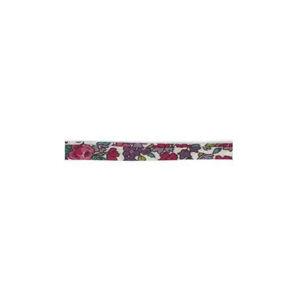 Frou-Frou Cordon Spaghetti Tissu Fleuri 7mm Bordeaux glamour 4051-9-13 petite image
