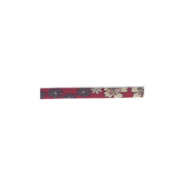 Frou-Frou Cordon Spaghetti Tissu Fleuri 7mm Bordeaux glamour 4051-9-21 petite image