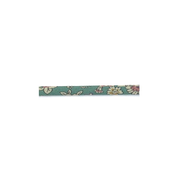 Frou-Frou Cordon Spaghetti Tissu Fleuri 7mm Vert Eucalyptus 4051-9-5 petite image