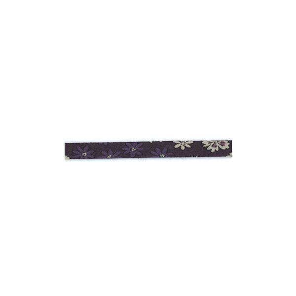 Frou-Frou Cordon Spaghetti Tissu Fleuri 7mm Violet foncé 4051-9-8 petite image