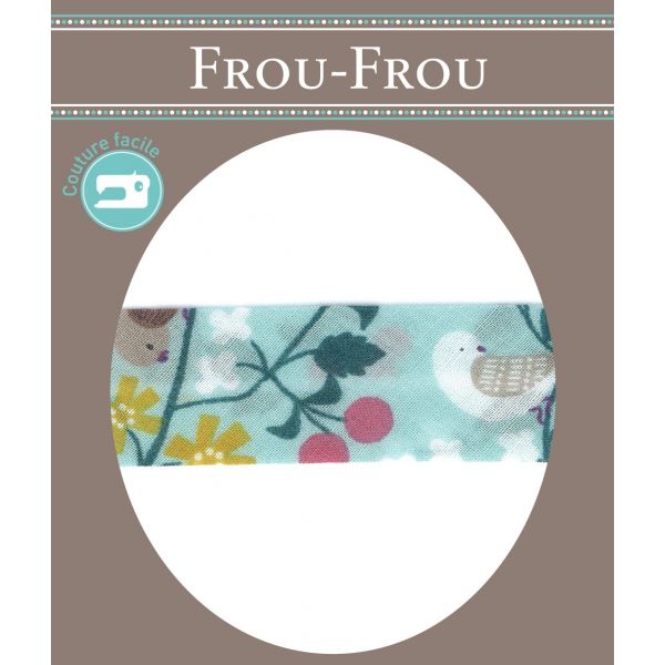 Biais Les Oiseaux 20mm Frou-Frou Vert menthe 4053-20-121 image