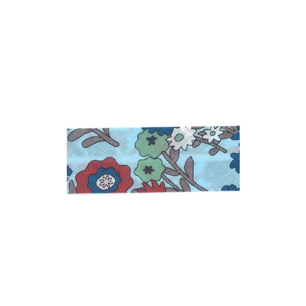 Biais Les OIseaux Fleuris 20mm Frou-Frou Bleu layette 4053-20-203 petite image
