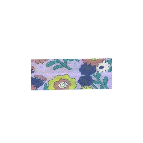 Biais Les OIseaux Fleuris 20mm Frou-Frou Parme 4053-20-214 petite image