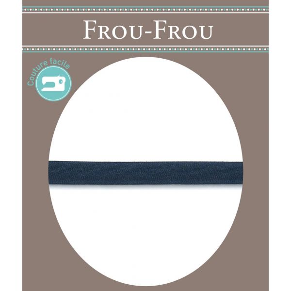 Frou-Frou Cordon Spaghetti Satin 7mm Soyeux Bleu foncé 4072-7-4 image