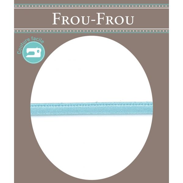 Frou-Frou Cordon Spaghetti Satin 7mm Soyeux Bleu lagon 4072-7-8 image