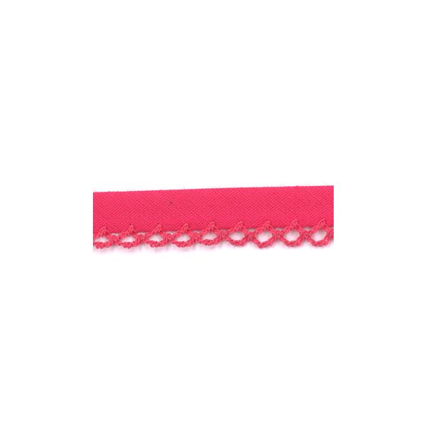 Biais Festonné Coton Uni 12mm Frou-Frou Fushia 4077-12-35 petite image