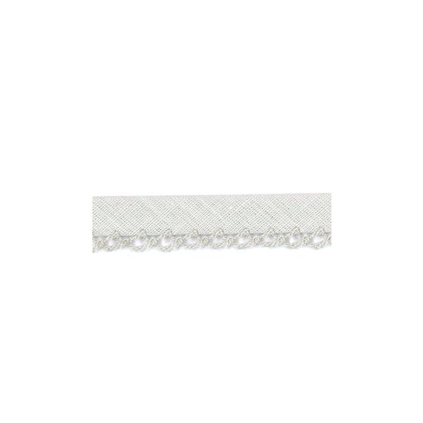 Biais Festonné Coton Uni 12mm Frou-Frou Blanc cassé 4077-12-9 petite image