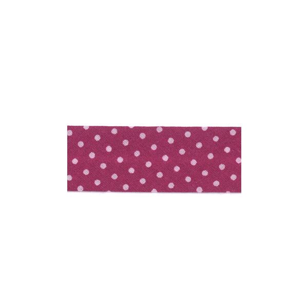 Biais Frou-Frou 20mmtissu Pois Rose Camélia 4090-20-207 petite image