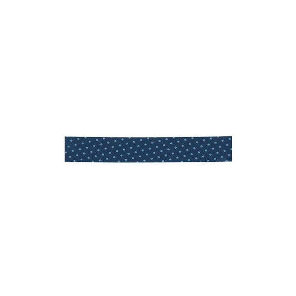 Biais Frou-Frou 20mmtissu Pois Bleu foncé 4090-20-210 petite image