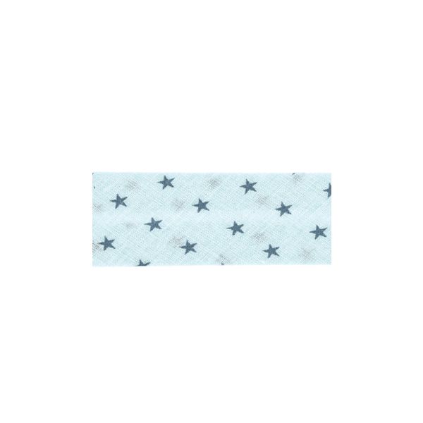 Biais Frou-Frou 20mmtissu Etoiles Bleu layette 4090-20-303 petite image
