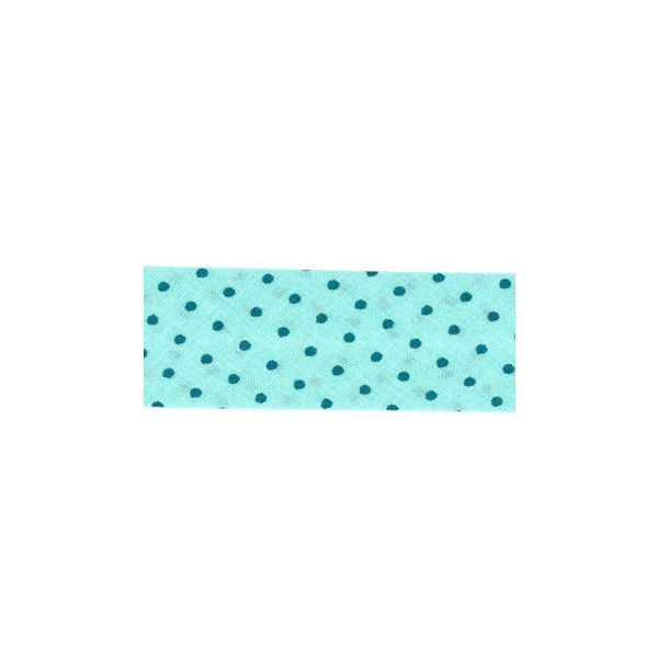 Biais Frou-Frou 20mmtissu Pois Bleu lagon 4090-20-411 petite image
