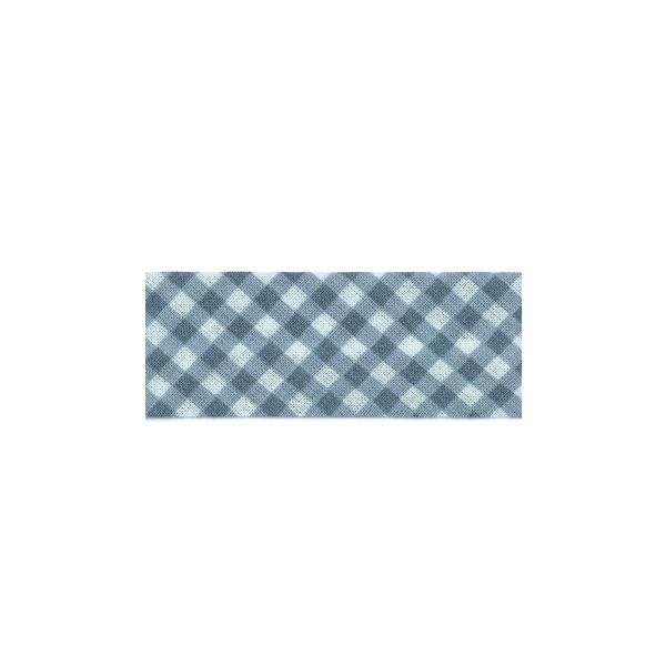 Biais Frou-Frou 20mmtissu Vichy Bleu Gris 4090-20-503 petite image