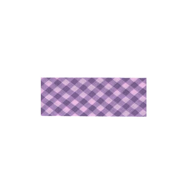 Biais Frou-Frou 20mmtissu Vichy Violet clair 4090-20-505 petite image
