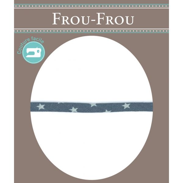 Frou-Frou Cordon Spaghetti 7mm ARDOISE CENDREE 4091-7-103 image