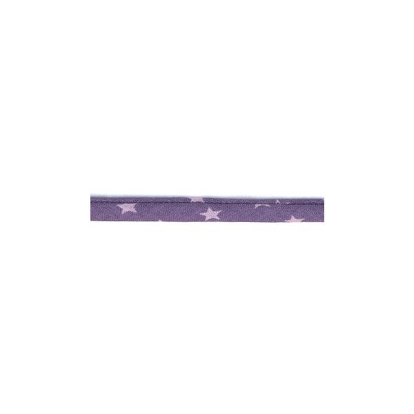 Frou-Frou Cordon Spaghetti 7mm tissu Etoiles Violet clair 4091-7-105 petite image