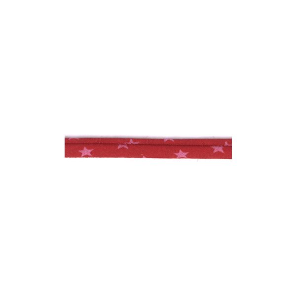Frou-Frou Cordon Spaghetti 7mm tissu Etoiles Rouge 4091-7-108 petite image