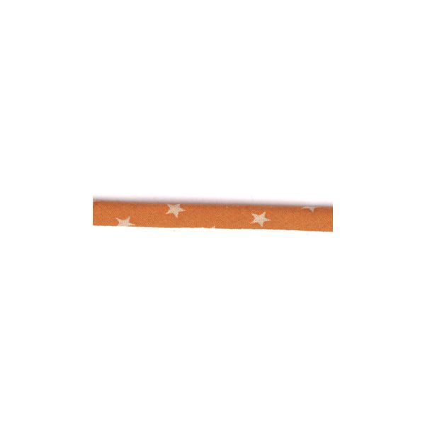 Frou-Frou Cordon Spaghetti 7mm tissu Etoiles Orange 4091-7-109 petite image