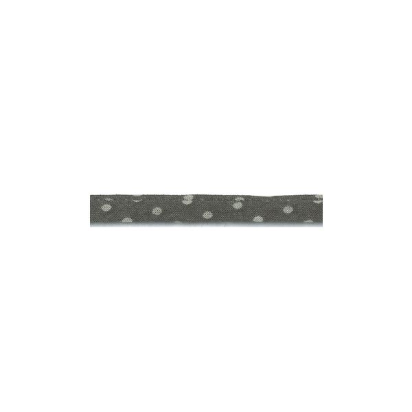 Frou-Frou Cordon Spaghetti 7mm tissu Pois Taupe 4091-7-201 petite image