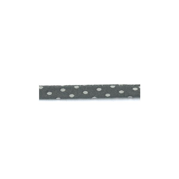 Frou-Frou Cordon Spaghetti 7mm tissu Pois Gris foncé 4091-7-202 petite image