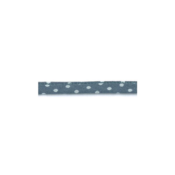 Frou-Frou Cordon Spaghetti 7mm tissu Pois Bleu Gris 4091-7-203 petite image