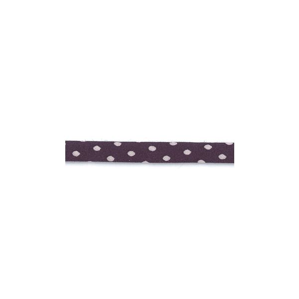 Frou-Frou Cordon Spaghetti 7mm tissu Pois Violet foncé 4091-7-206 petite image