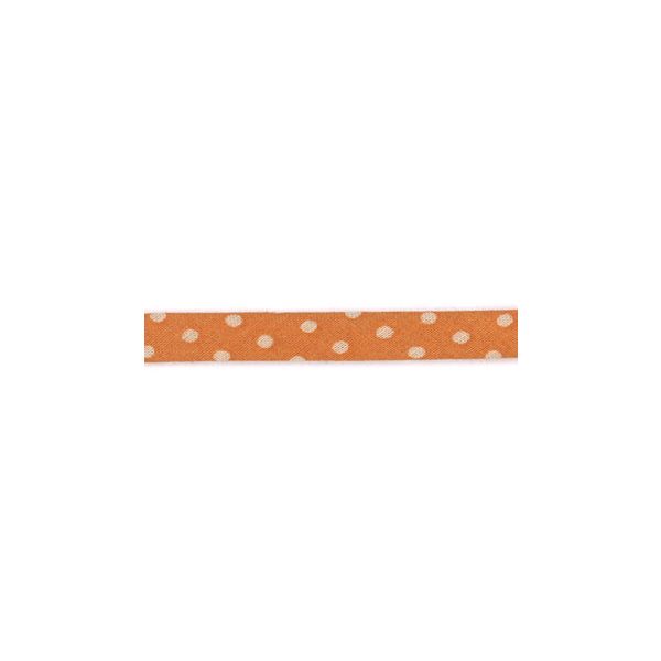 Frou-Frou Cordon Spaghetti 7mm tissu Pois Orange 4091-7-209 petite image