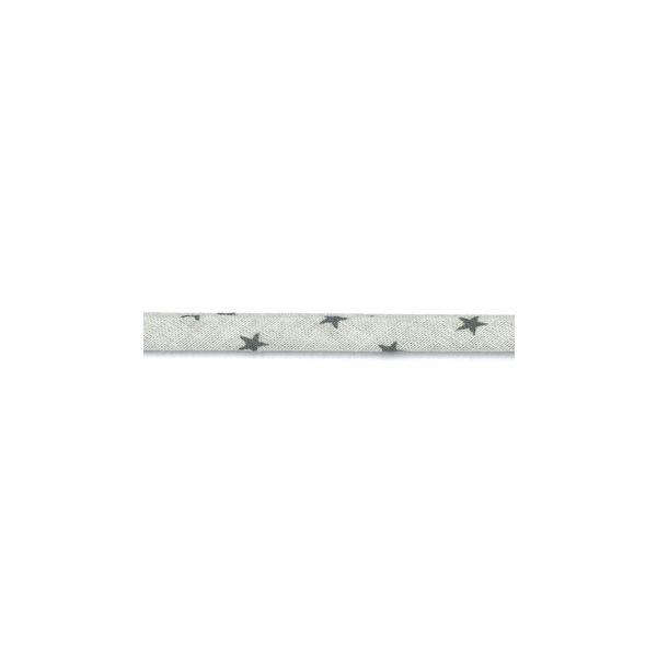 Frou-Frou Cordon Spaghetti 7mm ETOILES Gris clair 4091-7-302 petite image