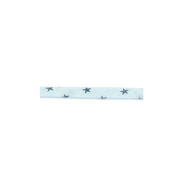 Frou-Frou Cordon Spaghetti 7mm tissu Etoiles Bleu layette 4091-7-303 petite image