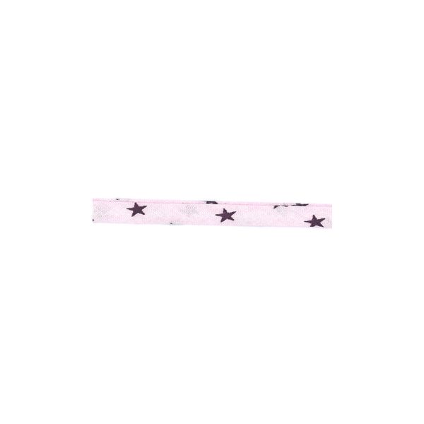 Frou-Frou Cordon Spaghetti 7mm tissu Etoiles Rose clair 4091-7-306 petite image