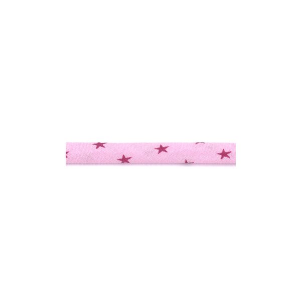 Frou-Frou Cordon Spaghetti 7mm tissu Etoiles Framboise 4091-7-307 petite image