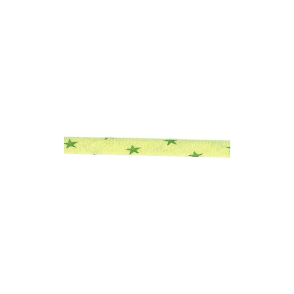 Frou-Frou Cordon Spaghetti 7mm tissu Etoiles Vert Aniss 4091-7-312 petite image