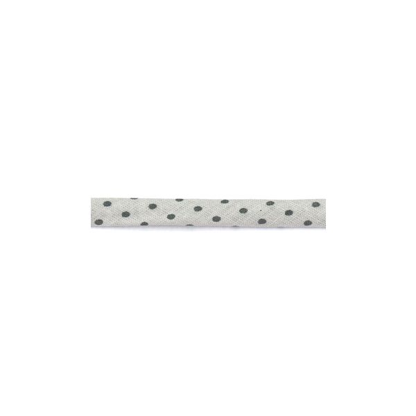 Frou-Frou Cordon Spaghetti 7mm tissu Pois Gris clair 4091-7-402 petite image