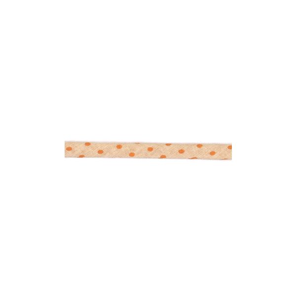 Frou-Frou Cordon Spaghetti 7mm tissu Pois Saumon 4091-7-409 petite image
