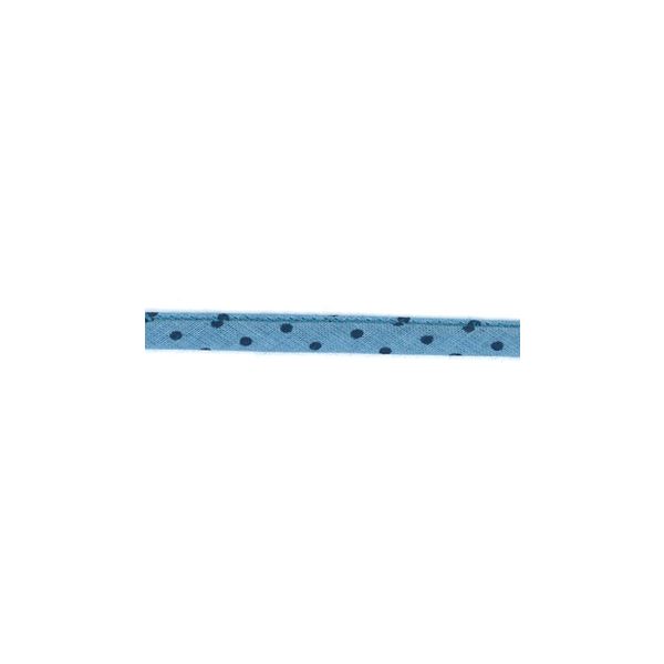Frou-Frou Cordon Spaghetti 7mm tissu Pois Bleu 4091-7-410 petite image