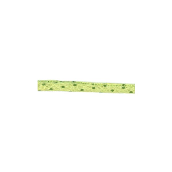Frou-Frou Cordon Spaghetti 7mm tissu Pois Vert Aniss 4091-7-412 petite image