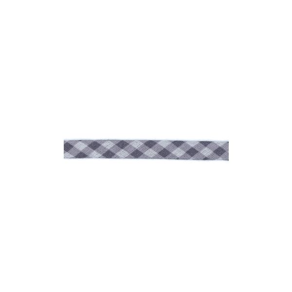 Frou-Frou Cordon Spaghetti 7mm tissu Vichy Myrtille 4091-7-504 petite image
