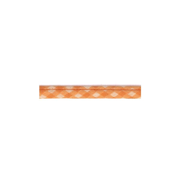 Frou-Frou Cordon Spaghetti 7mm tissu Vichy Orange 4091-7-509 petite image
