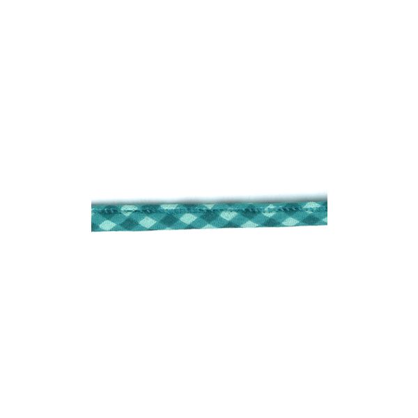 Frou-Frou Cordon Spaghetti 7mm tissu Vichy Turquoise foncé 4091-7-511 petite image