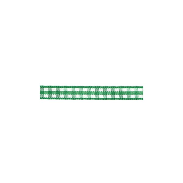Ruban Tissé Frou-Frou 6mm Vichy Vert Emeraude 4125-6-17 petite image