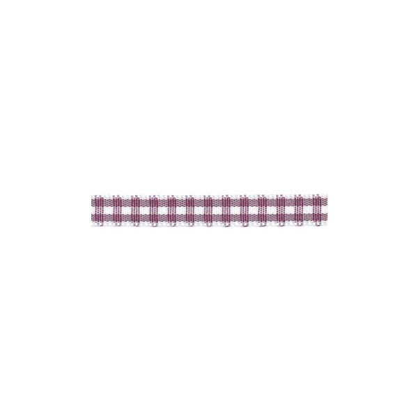 Ruban Tissé Frou-Frou 6mm Vichy Violet foncé 4125-6-47 petite image