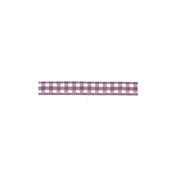 Ruban Tissé Frou-Frou 6mm Vichy Rose prune 4125-6-58 petite image