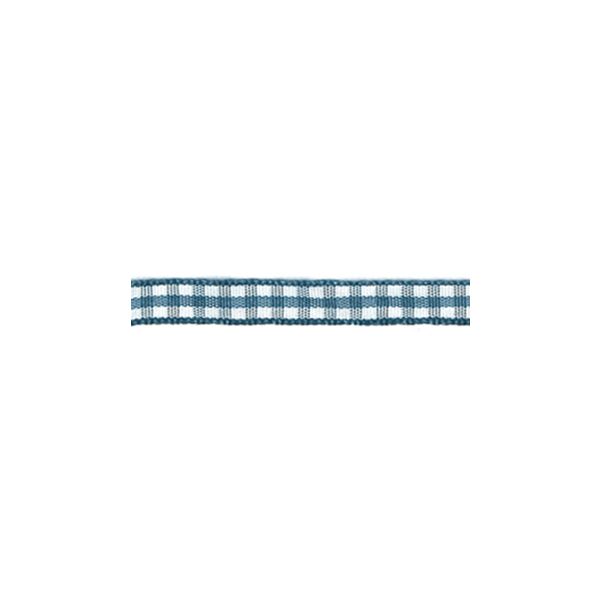 Ruban Tissé Frou-Frou 6mm Vichy Bleu Gris 4125-6-7 petite image