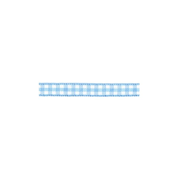 Ruban Tissé Frou-Frou 6mm Vichy Bleu layette 4125-6-8 petite image