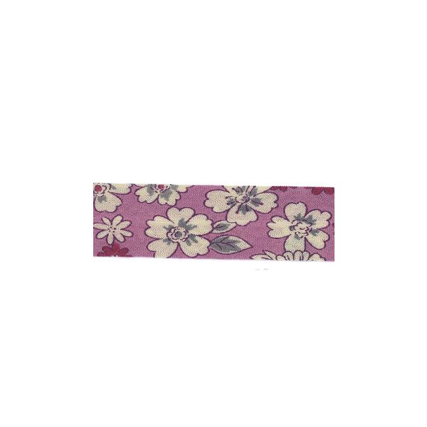 Frou-Frou Bias 20mmx2m Fleuri Rose prune 4213-0-1 petite image