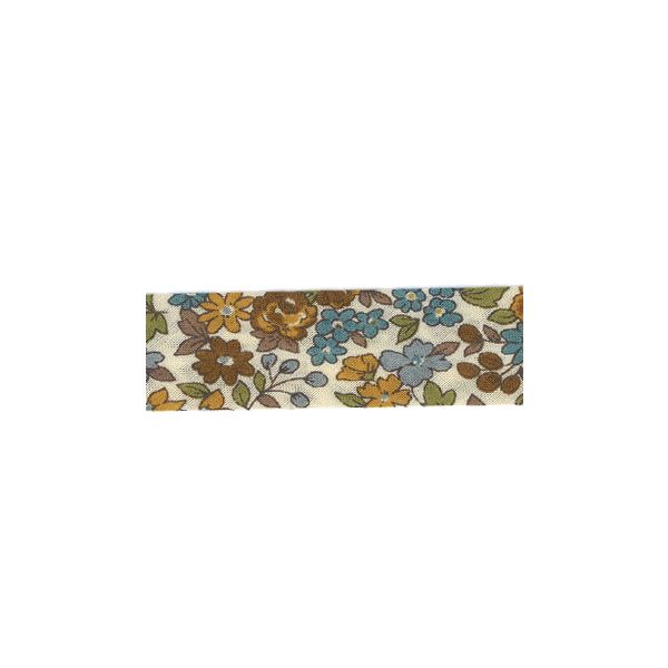 Frou-Frou Bias 20mmx2m Fleuri Moutarde 4213-0-17 petite image