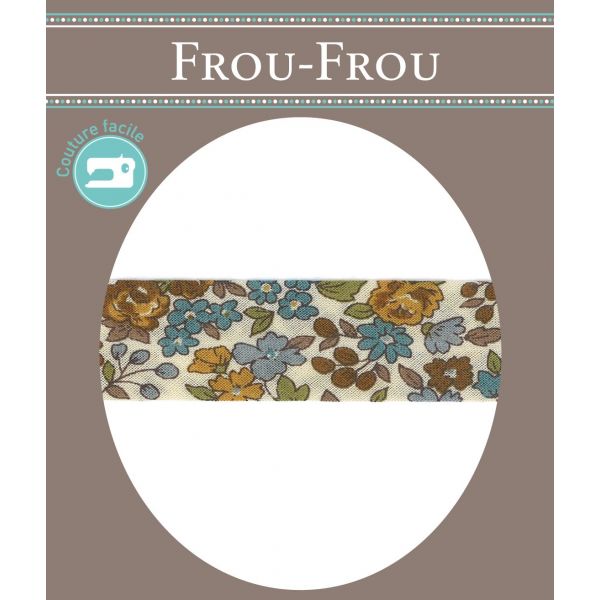 Frou-Frou Bias 20mmx2m Fleuri Moutarde 4213-0-17 image