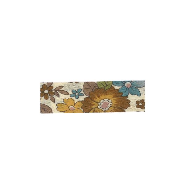 Frou-Frou Bias 20mmx2m Fleuri Moutarde 4213-0-18 petite image