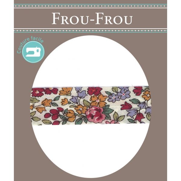 Frou-Frou Bias 20mmx2m Fleuri Rouge 4213-0-19 image