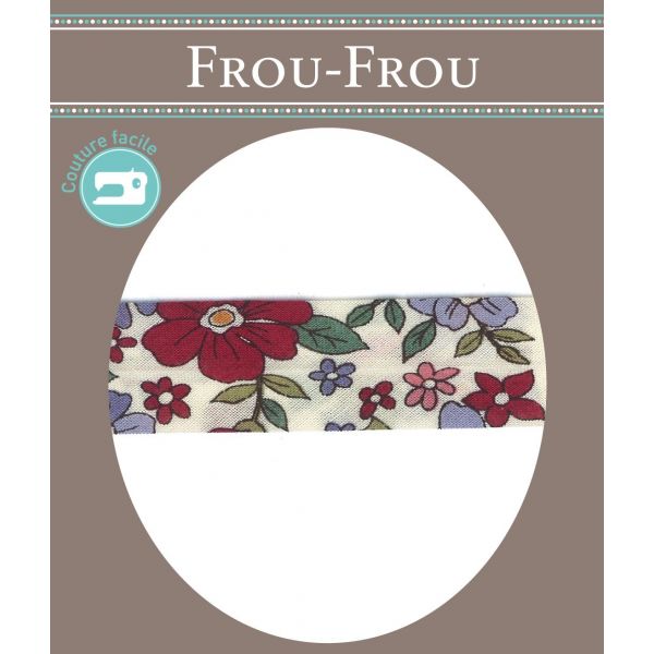 Frou-Frou Bias 20mmx2m Fleuri Rouge 4213-0-20 image