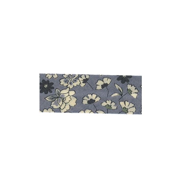 Frou-Frou Bias 20mmx2m Fleuri Myrtille 4213-0-6 petite image